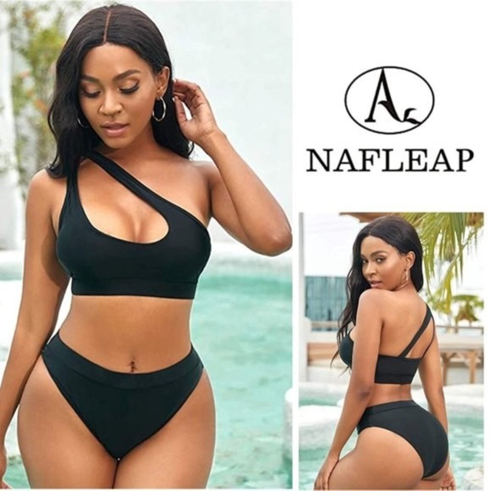NAFLEAP One Shoulder High Waisted Cutout Bikini 👙  NEW (without tag)!